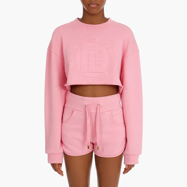 BALMAIN Sweatshirts Women's Light Pink-5