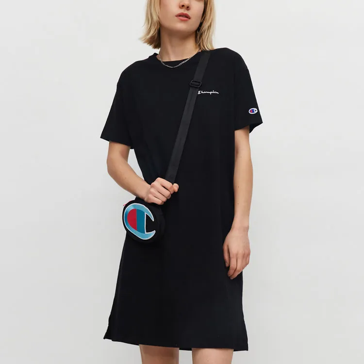 Champion Crew Neck Loose Fit Short Sleeved Dress Japan Version Women's-3