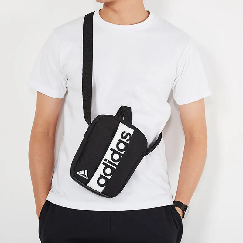 Adidas Polyester Small Square Bag Shoulder Bag Crossbody Bag Regular Unisex Black-5
