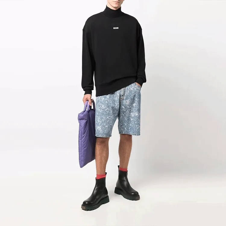 MSGM Logo Printed High Neck Sweatshirt-1