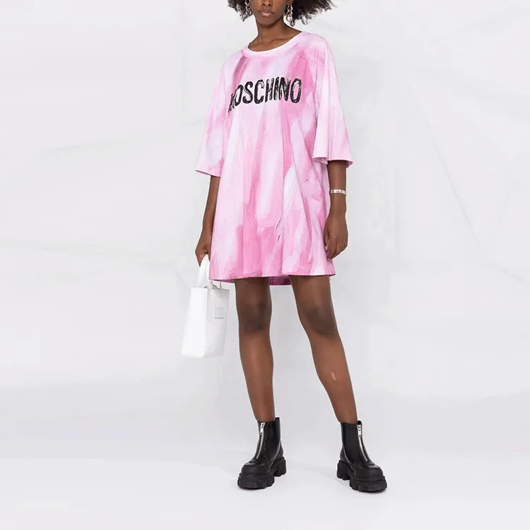 MOSCHINO Short-Sleeved Dresses Women's Pink-1