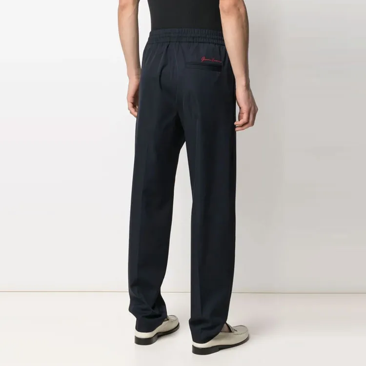 VERSACE Knitted Sweatpants Men Blue-2