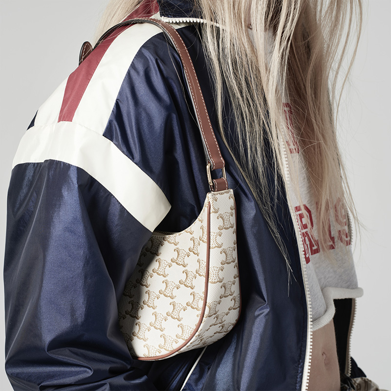 ショルダーバッグ・ポシェット Celine Ava Triomphe Bag MEDIUM AVA TRIOMPHE BAG IN Triomphe Canvas and calfskin