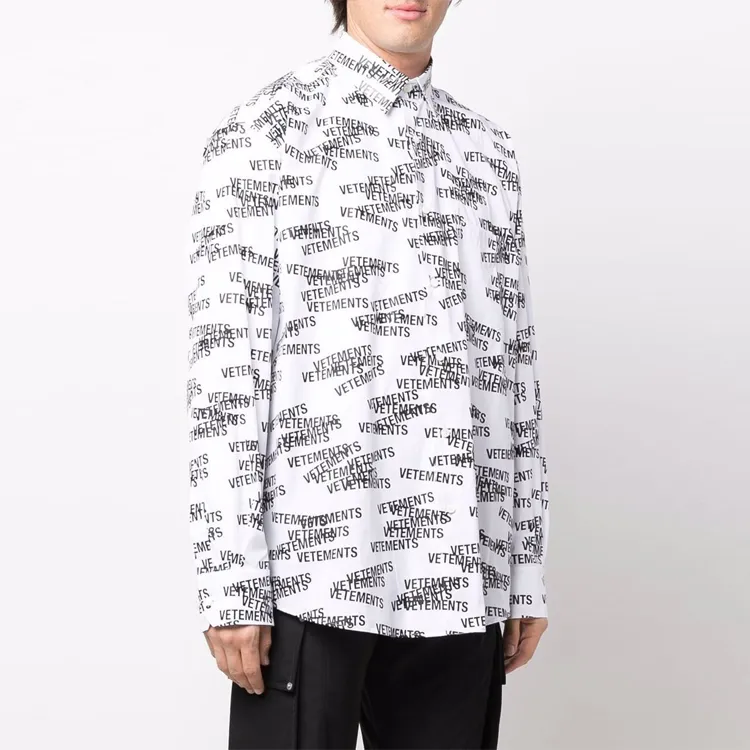 Vetements Shirts Men White-2