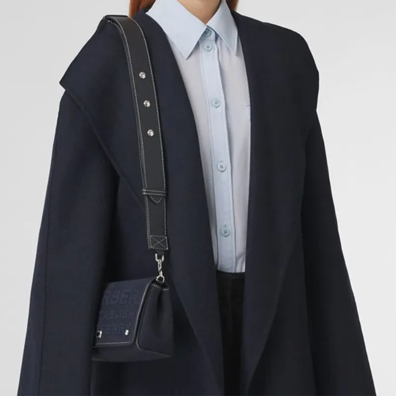 Burberry Horseferry Cotton Messenger Bag, Crossbody Bag, Shoulder Bag Men's Marine Blue-5