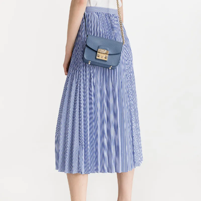 Furla Metropolis Collection Leather Small Square Bag Shoulder Bag Crossbody Bag Regular Women's Sky Blue-4