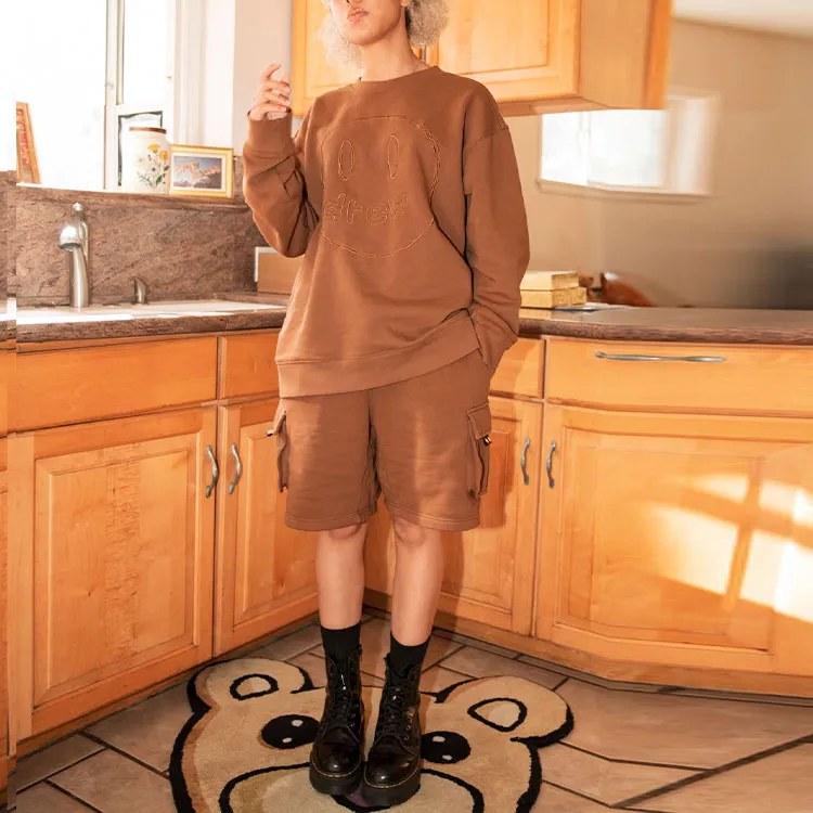 Drew House Smiley Collection Casual Shorts Unisex Brown-4