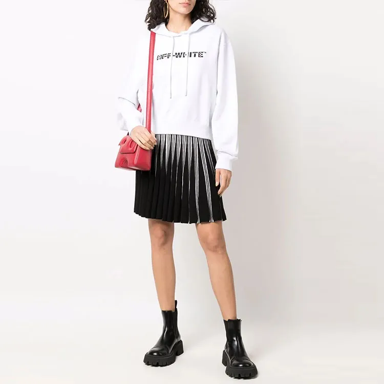 OFF WHITE Rhinestone embellished Logo Hoodie-1