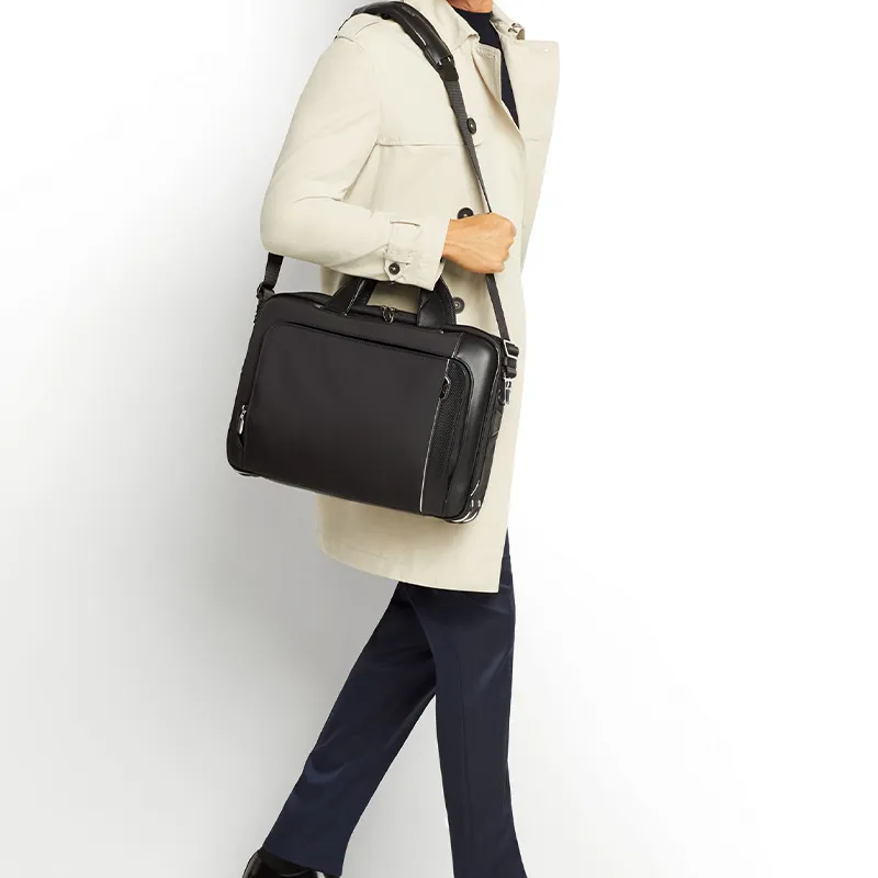 TUMI Arrivé Elastic Nylon Briefcases Men's Black-4