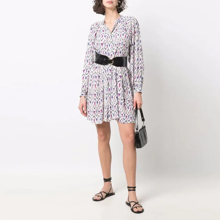 ISABEL MARANT Long Sleeved Dresses Women's Purple-2