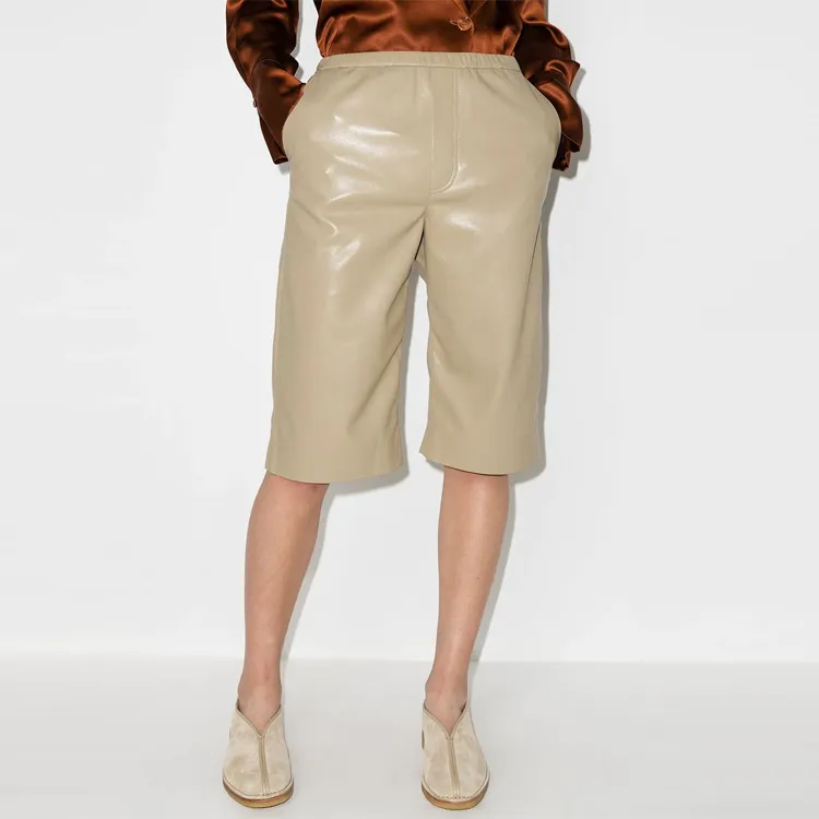 NANUSHKA Wendel Faux-leather Knee-length Shorts-2