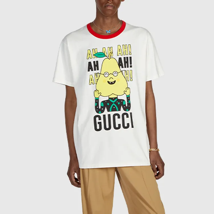 GUCCI T Shirts Unisex Beige-3