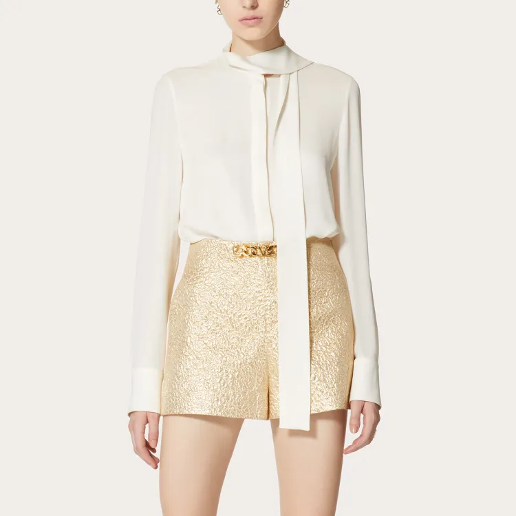 Valentino Pussy Bow Long Sleeved Shirt-1