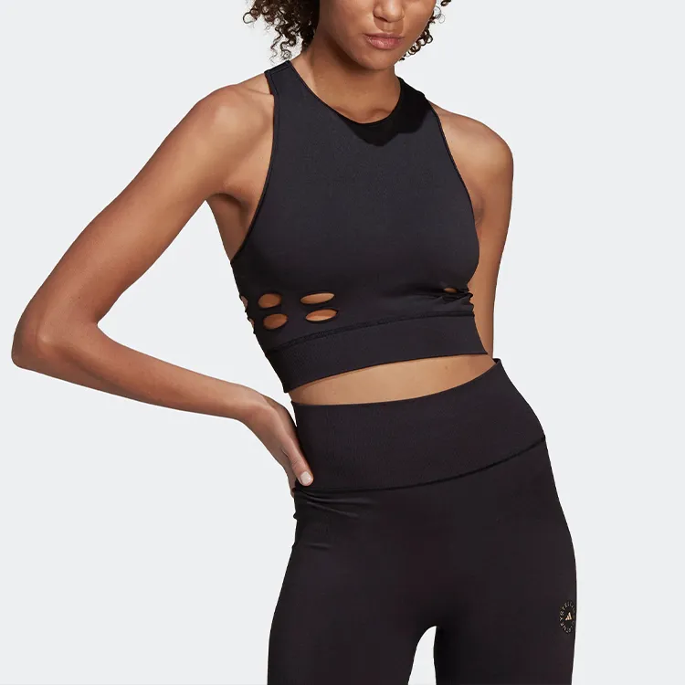 Adidas Sleeveless Sports Shirts Women's Black-4