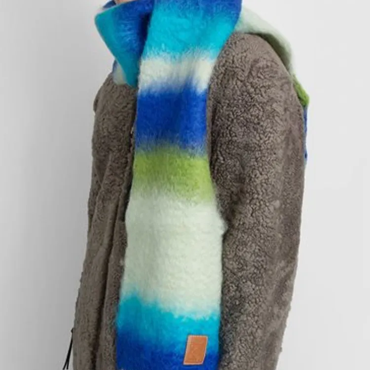 LOEWE Stripe Mohair Scarf-2