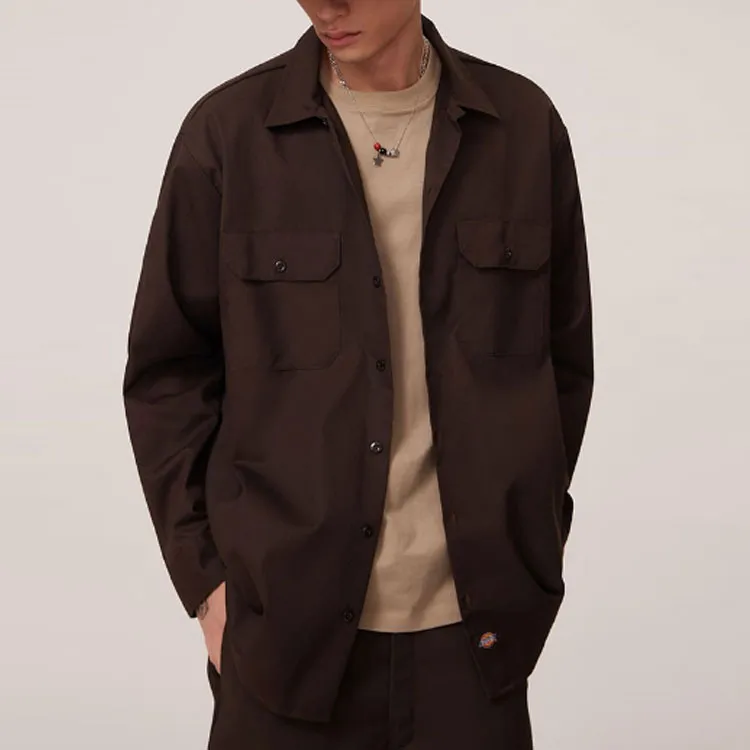 Dickies Shirts Men Dark Brown-1