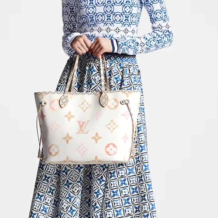 LOUIS VUITTON Neverfull Mm Beige-7