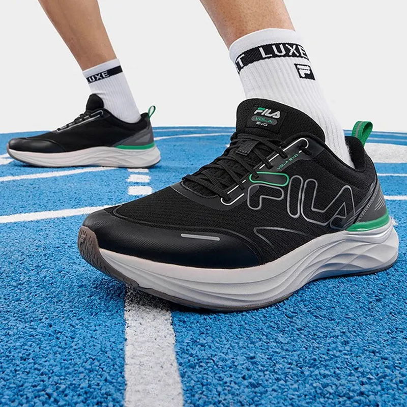 FILA Vola Evo Breathable Lightweight Low-Top Running Shoes Men's Fish Gray-4