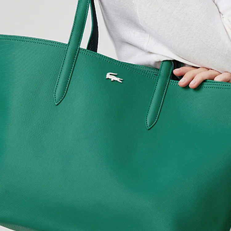 LACOSTE PVC Tote Bag Shopping Bag Handbag Shoulder Bag Women's Green-2