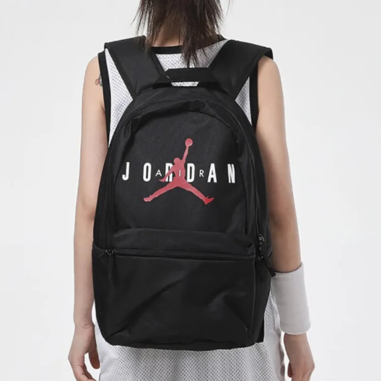 Jordan Polyester Fabric Backpack Regular Unisex Black-2
