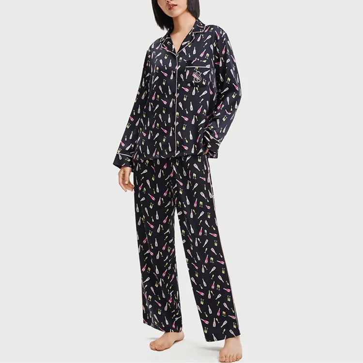 Victoria's Secret Pajama Set Women's Black-1