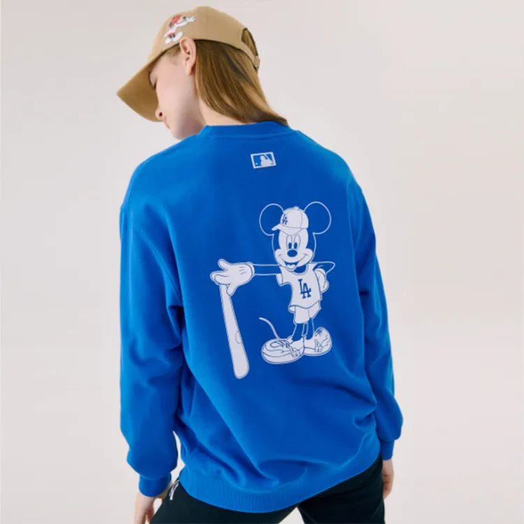 Disney X MLB X Disney Sweatshirts Unisex Blue-4