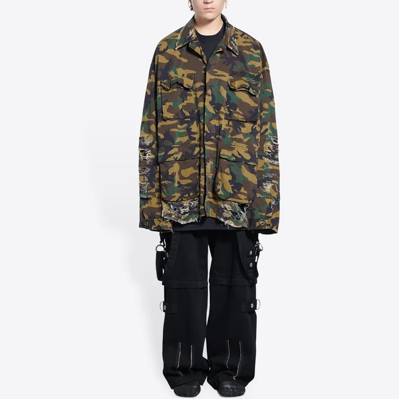 Balenciaga SS22 Jackets Coats Loose Fit Style Men's Green-1