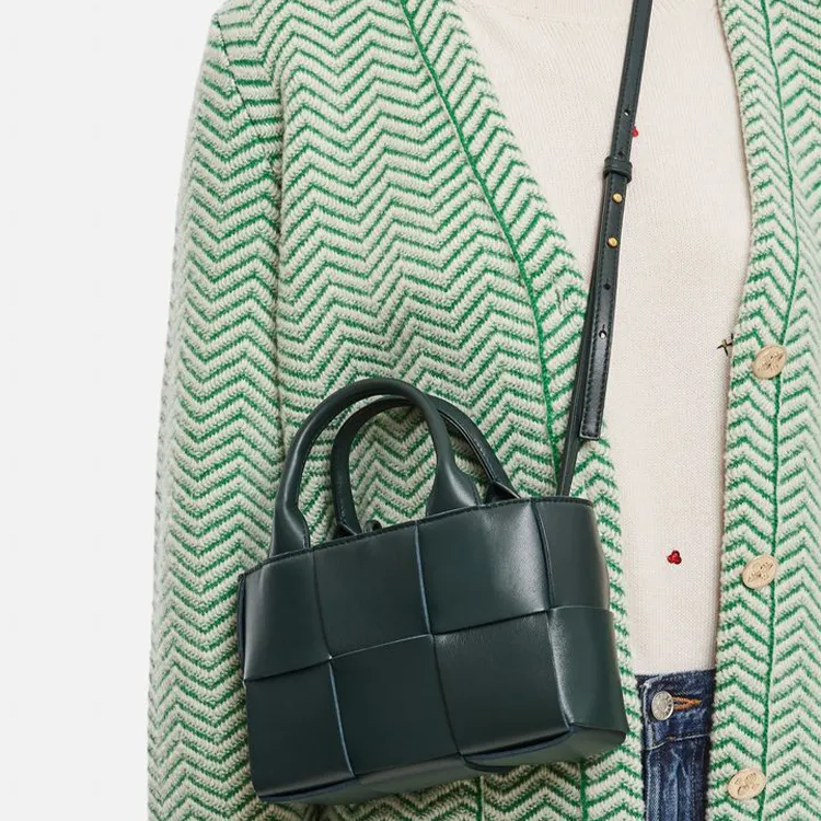 Bottega Veneta ARCO Lambskin Tote Bag Shopping Bag Shoulder Bag Crossbody Bag Handbag Extra Mini Women's Green-4