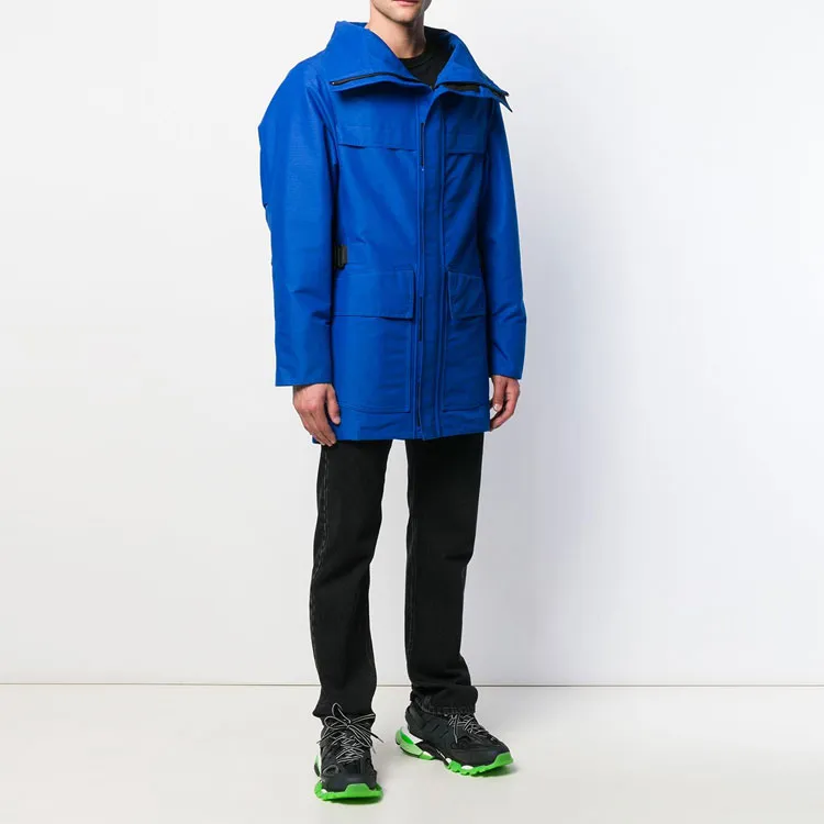 Balenciaga Parka Coats Men Blue-3