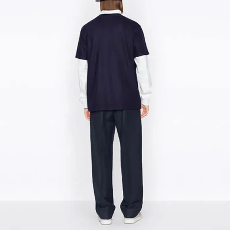 DIOR Quarterly New Products T Shirts Men Navy-1