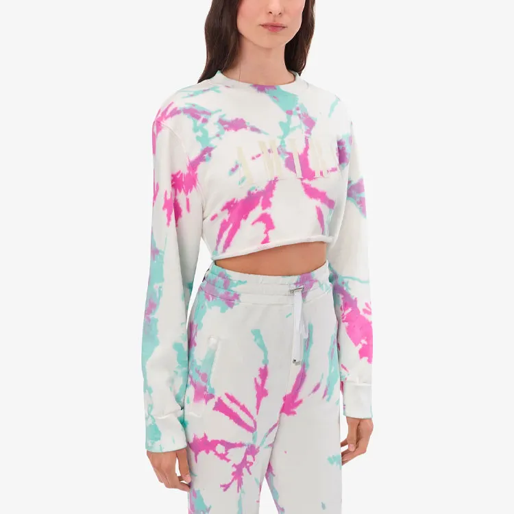 AMIRI Tie Dye Cropped Crewneck 'Multicolor'-3
