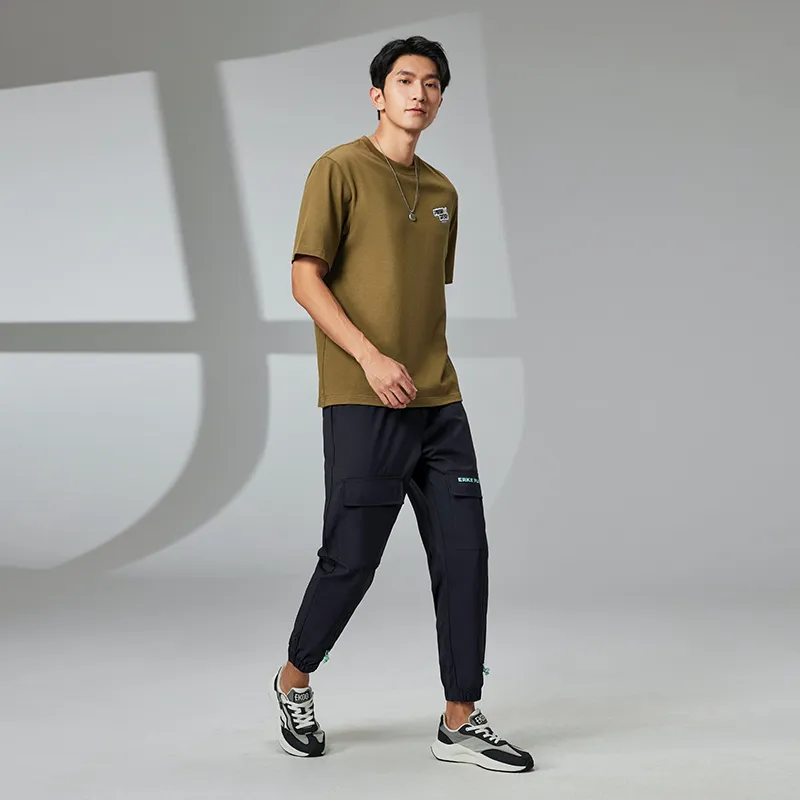 Erke Cargo Pants Men Jet Black-3