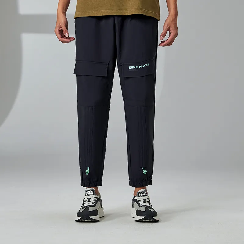 Erke Cargo Pants Men Jet Black-4