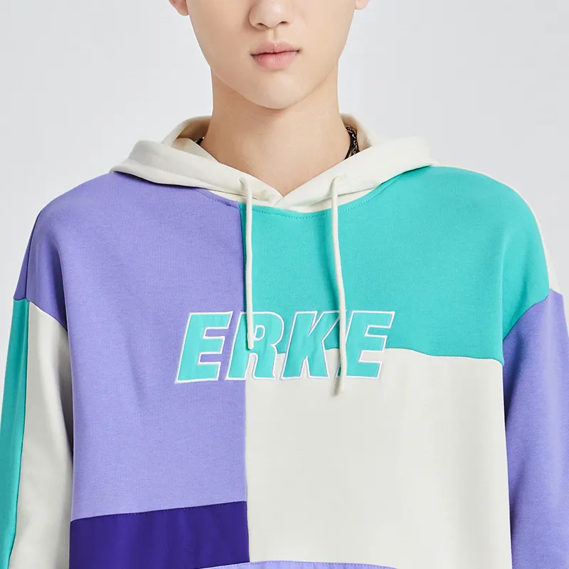 Erke Sweatshirts Men Glacier White/Punk Green-2