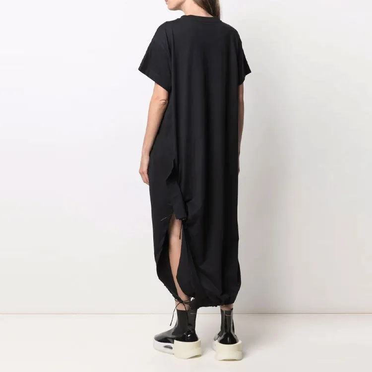 Y 3 Short Sleeved Dresses Women's Black-2
