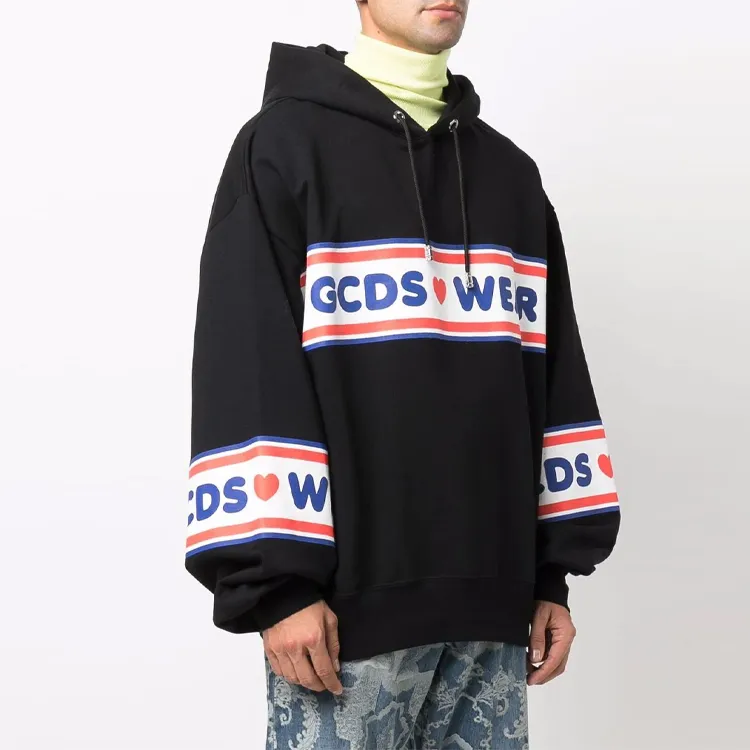 GCDS Logo Tape Printed Hoodie-3