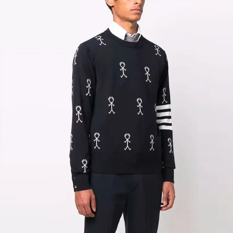 THOM BROWNE Sweaters Men Marine Blue-2