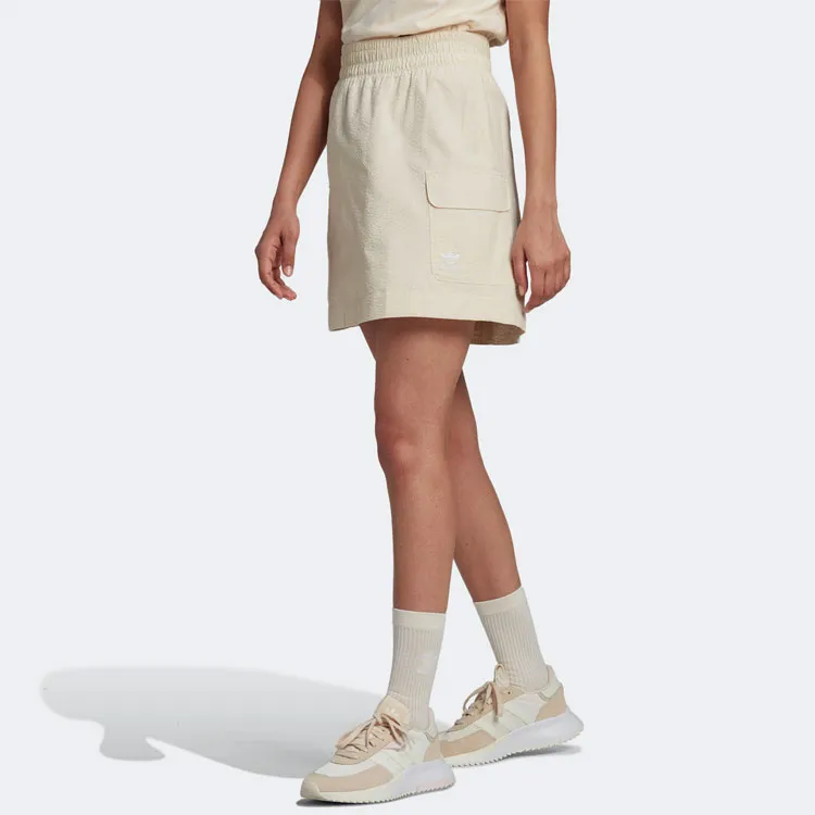 Adidas Originals Casual Short Skirts Women's Beige Yellow-2