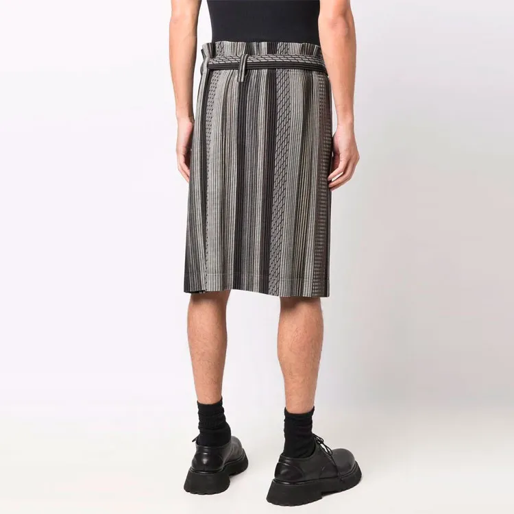 Homme Plissé Issey Miyake Casual Long Skirts Women's Gray-2