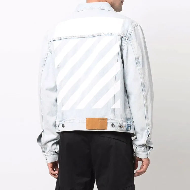 OFF WHITE SS22 Denim Jacket Fall Men's Blue-3