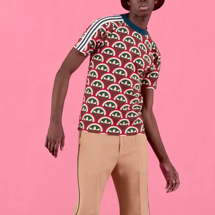 GUCCI X Adidas Trefoil Print T Shirt-2