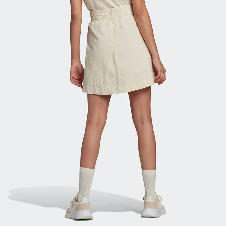 Adidas Originals Casual Short Skirts Women's Beige Yellow-1