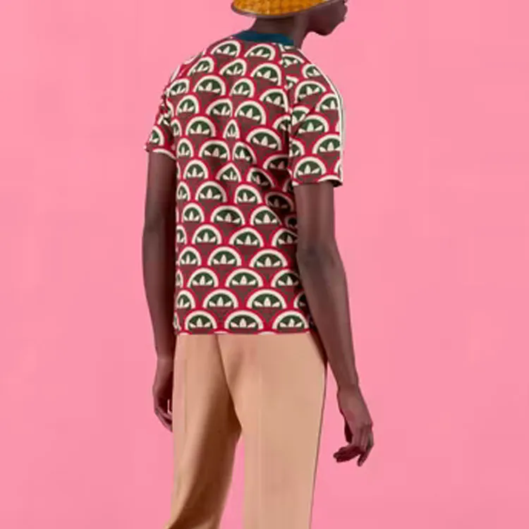GUCCI X Adidas Trefoil Print T Shirt-3