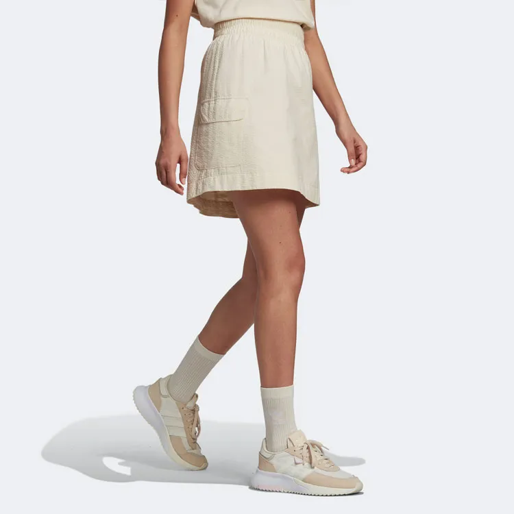 Adidas Originals Casual Short Skirts Women's Beige Yellow-3