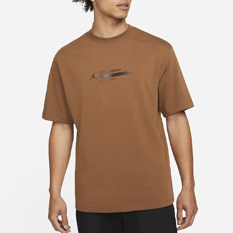 Jordan T Shirts Men Granite Brown-3