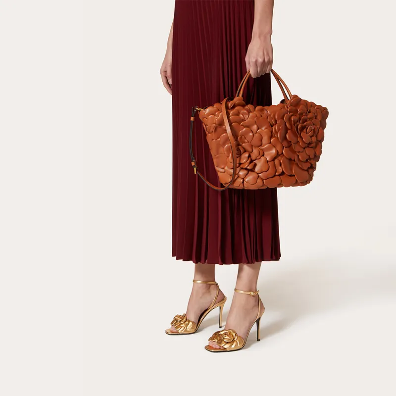 Valentino GARAVANIAtelier Calfskin Bucket Bag, Shoulder Bag, Crossbody Bag, Handbag Women's Brown-5