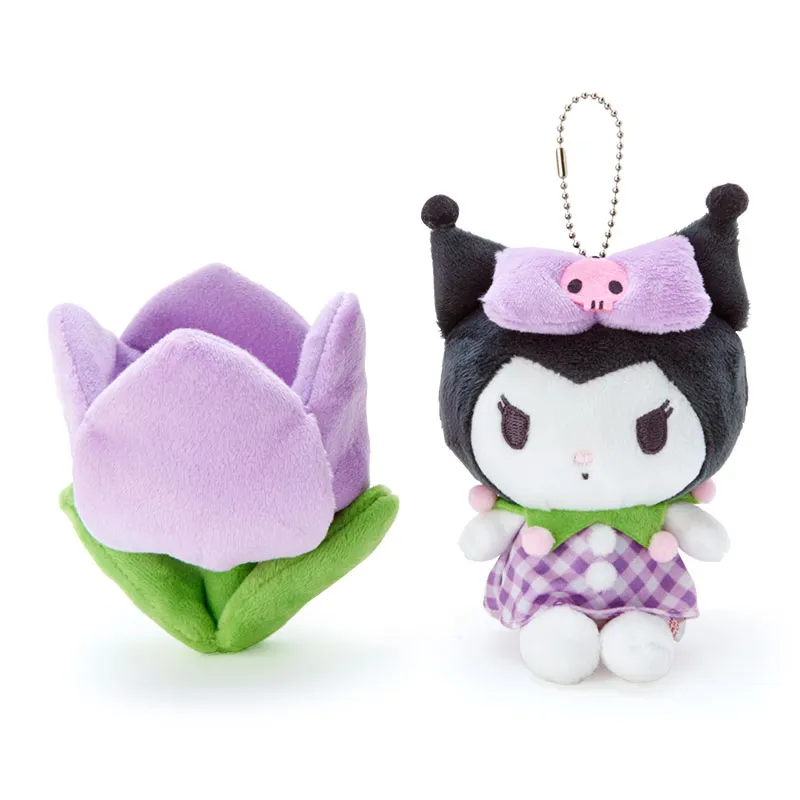 Sanrio Kuromi Flower Styling Dolls Plush Pendant 16.7cm Height-1