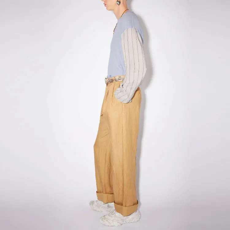 Acne Studios Casual Pants Men Almond Beige-3