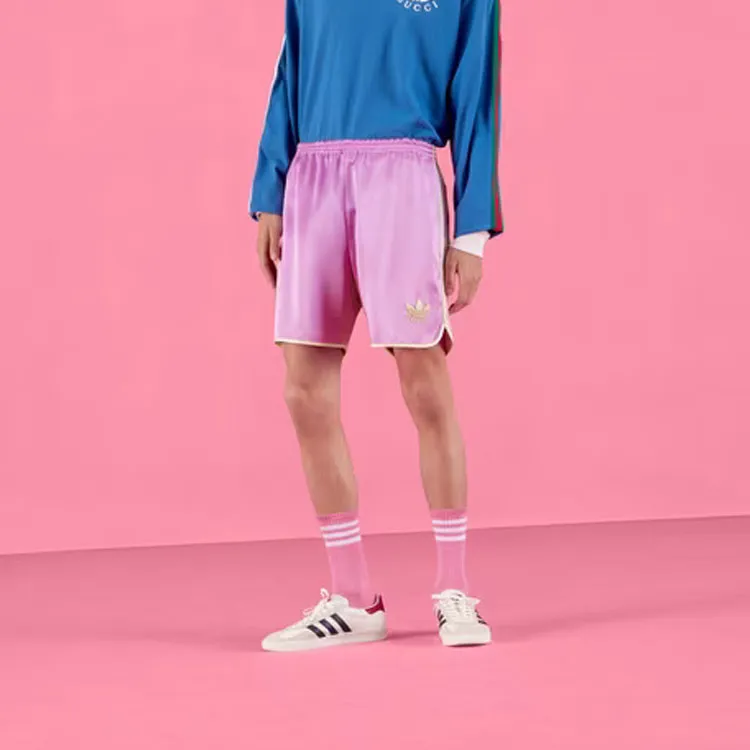 GUCCI X Adidas Trefoil Print Shorts-3