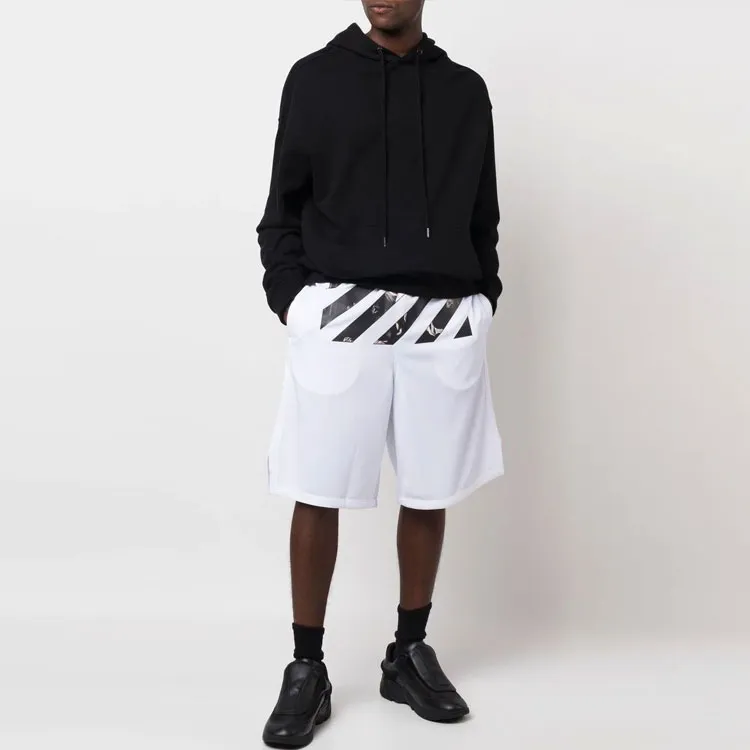 OFF-WHITE Caravaggio Diag Track Shorts-1